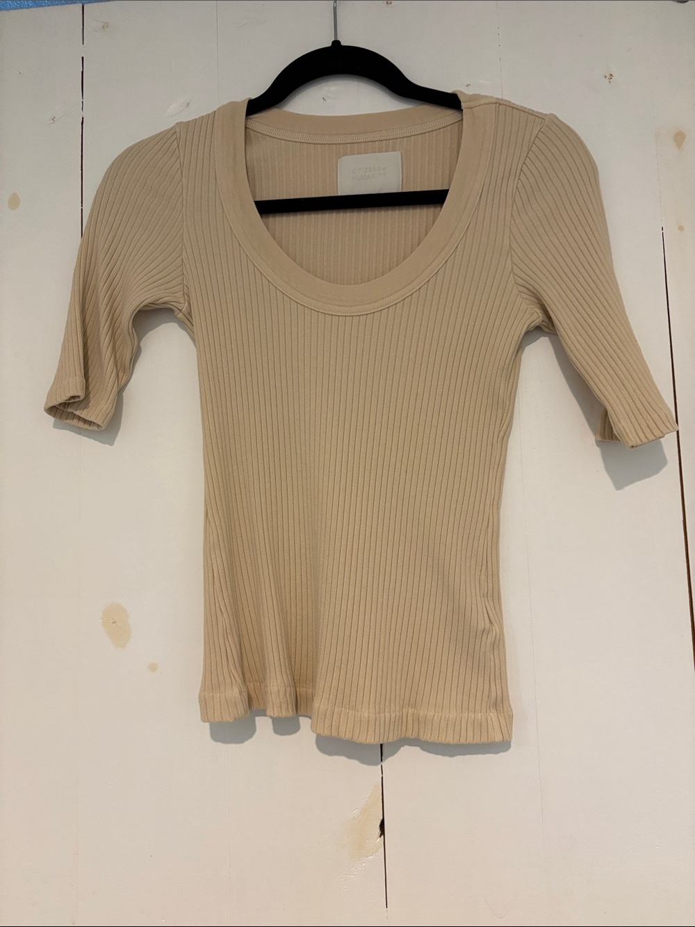 Citizens of Humanity Ribbed Scoopneck Tee